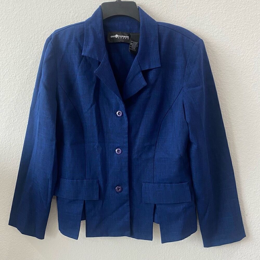 Vintage Sag Harbor Blue 2 Piece Suit Set Size 10